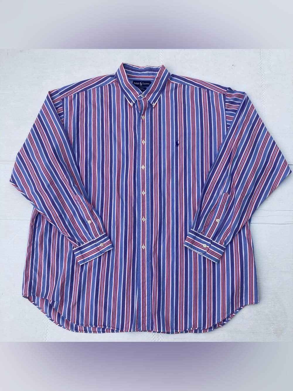 Vintage Polo Ralph Lauren Shirt Mens XXL Blaire Striped Multicolor Preppy Oxford
